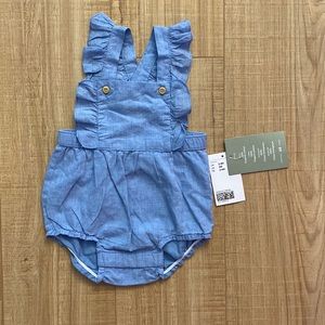 H&M Ruffle-trimmed Overall Shorts in Size 3M